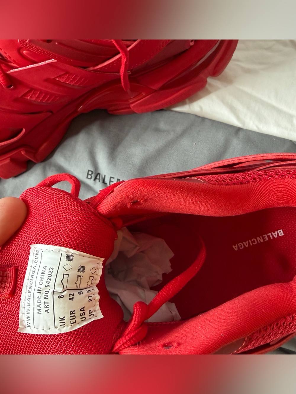 Balenciaga Track Red Sneakers - Picture 3 of 4